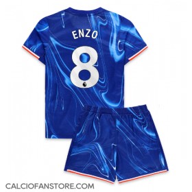 Maglia Calcio Chelsea Enzo Fernandez #8 Prima Divisa Bambino 2024-25 Manica Corta (+ pantaloncini)